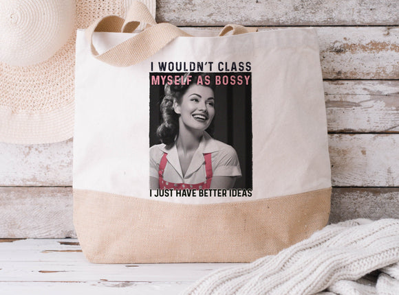 Retro Housewife Sassy Quote Bag