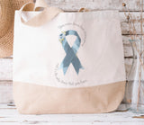 Personalised  Cancer Awareness Ribbon  Tote Bag, Cancer Survivor, Reusable Shopping Bag, Tote Bag