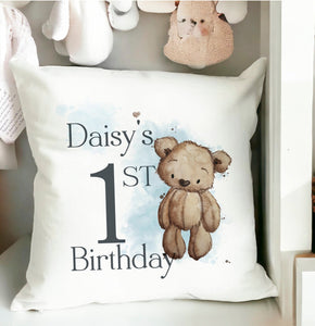 Personalised First Birthday Cushion