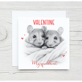 Sketchy Mouse Valentines Card, Birthday Card