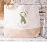 Personalised  Cancer Awareness Ribbon  Tote Bag, Cancer Survivor, Reusable Shopping Bag, Tote Bag