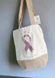 Personalised  Cancer Awareness Ribbon  Tote Bag, Cancer Survivor, Reusable Shopping Bag, Tote Bag