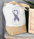 Personalised  Cancer Awareness Ribbon  Tote Bag, Cancer Survivor, Reusable Shopping Bag, Tote Bag