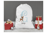 Reindeer Alphabet Christmas Gift Sack