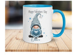 Personalised Blue Grey Valentine Gonk Mug