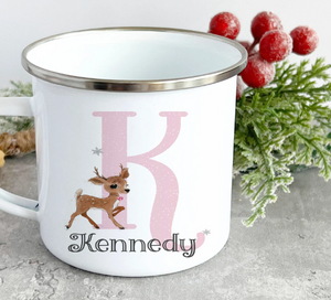 Christmas Vintage Style Reindeer Mug