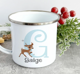 Christmas Vintage Style Reindeer Mug