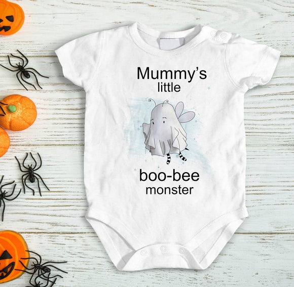 Personalised Boo-Bee Monster Baby Vest , Halloween Vest, Fun Baby Vest
