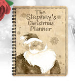 Christmas Vintage Santa Planner, Notebook