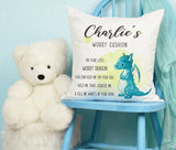 Personalised Children's Dragon Worry Cushion