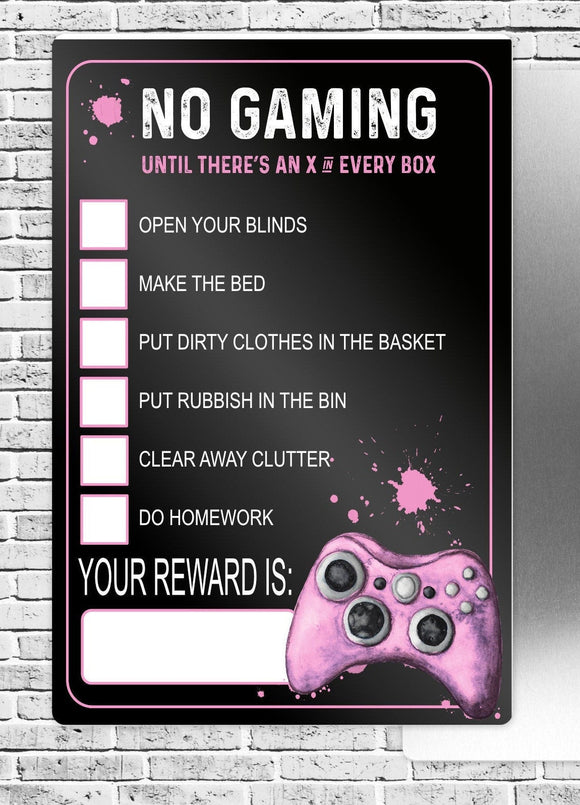 Gaming Chore Reward Board