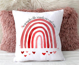 Personalised Valentines Rainbow Cushion