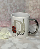 Personalised London Alphabet Mug Gift Set, London Gift , London Souvenir Mug, Mug And Coaster