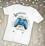 Personalised Gamer Birthday T-Shirt, Gamer T-Shirt, Child's T-Shirt, Birthday Gift, Game Controller T-Shirt
