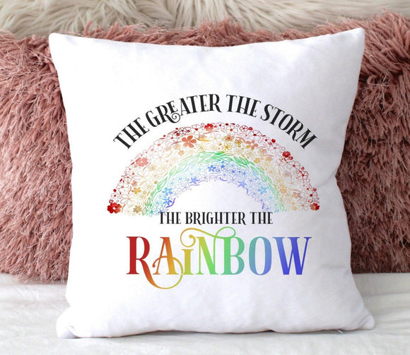 Rainbow Positivity Cushion, Positivity Gift, Motivational Cushion, Mental Health Gift