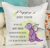 Personalised Children's Dragon Worry Cushion