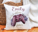 Personalised Gamer Girl Cushion