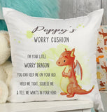 Personalised Children's Dragon Worry Cushion