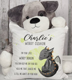 Personalised Children's Dragon Worry Cushion