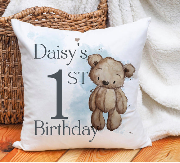 Personalised First Birthday Cushion