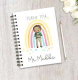 Personalised Teacher Notebook, Thank You Gift, Teacher Gift