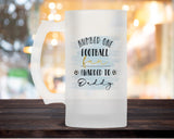 Personalised Football Frosted Beer Stein, Fathers Day Gift