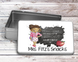 Teacher Gift, Teachers Storage Tin, Treat Tin, Thank You Gift