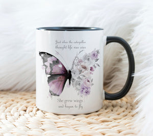 Floral Butterfly  Mug & Coaster Gift Set