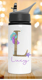 Personalised Children's Water Bottle, Mermaid Initial Water Bottle, Water Bottle Gift