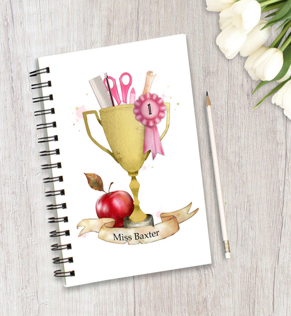 Personalised Teacher  Notebook, Number One Teacher Gift, Teacher Thank You, End Of Year Gift