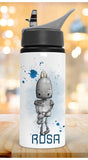 Personalised  Children's Robot Alphabet Water Bottle, Robot  Water Bottle, Robot Gift