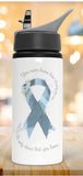 Personalised  Water Bottle, Awareness Ribbon Gift