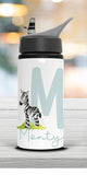 Personalised  Children's Safari Water Bottle, Safari Animal Initial, Safari Gift