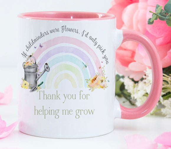 Personalised Childminder Rainbow  Mug, Thank You Gift