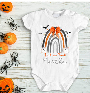 Personalised Baby's First Halloween Vest, Halloween Rainbow Vest, Trick Or Treat Vest, Halloween Gift