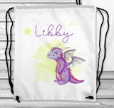 Personalised Children's Dragon Gym Bag, Swim Bag,  Dragon Bag , P.E Bag, Gym Bag, Dragon Gift