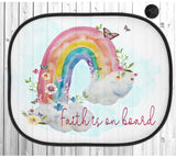 Personalised Baby On Board Car  Sign, Rainbow Car Sign