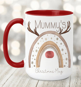 Christmas Rainbow Reindeer Mug