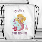 Personalised Children's Mermaid Swim  Bag,  Mermaid Bag , P.e Bag, Gym Bag