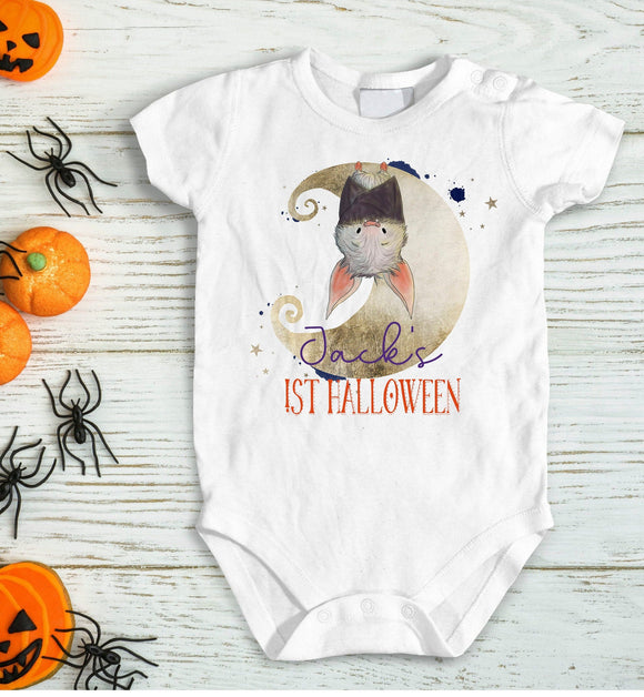 Personalised Baby's First Halloween Vest, Halloween Bat Vest, Trick Or Treat Vest, Halloween Gift