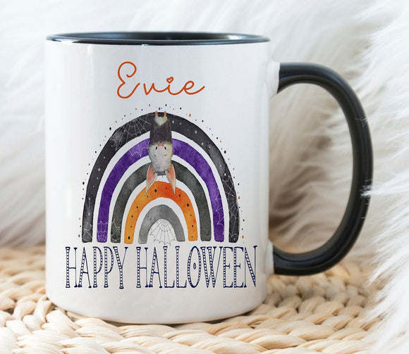 Personalised Halloween mug, Halloween Bat mug , Trick Or Treat Mug , Halloween Gift