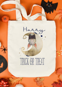 Personalised Children's Trick Or Treat Bag, Halloween Treat Bag, Halloween Bat Bag, Child's Tote
