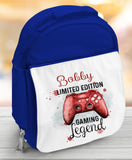 Personalised Gemer Children's  Insulated Lunch Bag, Game Controller Lunch Bag, Gamer Gift