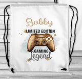 Personalised Children's Gym Bag, Swim Bag,  Gamer Bag , P.e Bag, Gym Bag, Gamer Gift