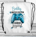 Personalised Children's Gym Bag, Swim Bag,  Gamer Bag , P.e Bag, Gym Bag, Gamer Gift