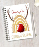 Christmas Reindeer Rainbow Planner,Notebook