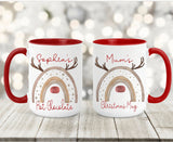 Christmas Reindeer Rainbow Mug