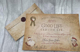 Personalised Santa's Good List Certificate