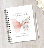 Personalised Notebook,  Butterfly Gift , Positivity Notebook , Motivational Gift