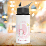 Children's Unicorn Alphabet Water Bottle